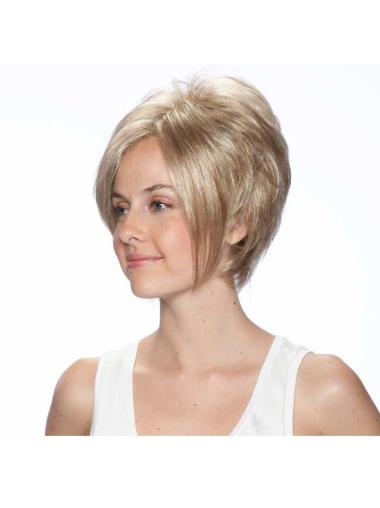 Bobs Capless Synthetic Blonde Medium Wig