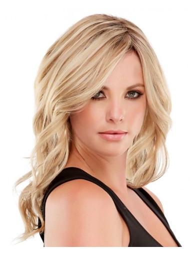 Wavy Blonde Layered Hairstyles Women'S Human Hair Wigs