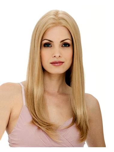 Straight Blonde Layered Top Human Hair Wigs Online