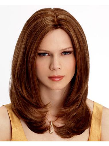 Auburn Without Bangs Synthetic Fashionable Natural Hairstyles Lace Wigs