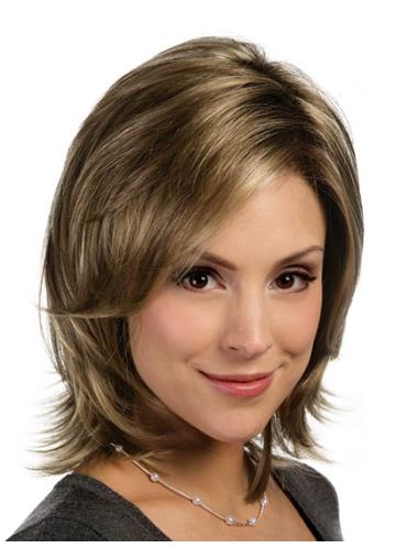 12 Incheslayered Straight Inexpensive Synthetic Lace Front Wigs