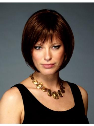 Monofilament Bobs Straight Chin Length Cheapest Glueless Lace Wig
