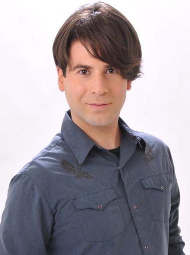 Lace Front Straight Remy Human Hair 8 Inches Real Hair For Men Wigs