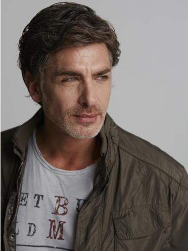 Ideal Remy Human Hair Brown Short Men Wigs