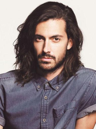 14 Inches Lace Front Wavy Discount Real Mens Wig