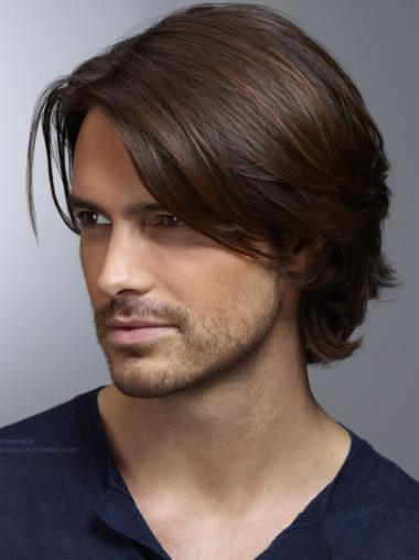 Trendy 10 Inches Short Without Bangs Real Mens Wig