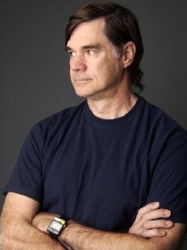 Without Bangs Brown Capless Short Mens Wig Expensive