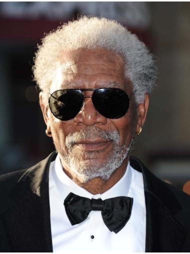 6 Inches Lace Front Synthetic Curly Grey Stylish Wig For Men