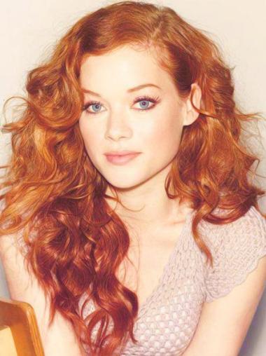 Capless Copper Long Gorgeous Jane Levy Ramy Human Hair Wigs