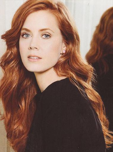Full Lace Copper 22" Designed Amy Adams Human Hair Wigs Online