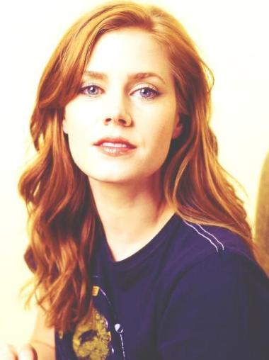 100% Hand-Tied Copper 18" Sleek Amy Adamsreal Hair Wigs