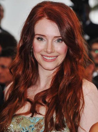 100% Hand-Tied Without Bangs Glueless Human Hair Wigs Bryce Dallas Howard
