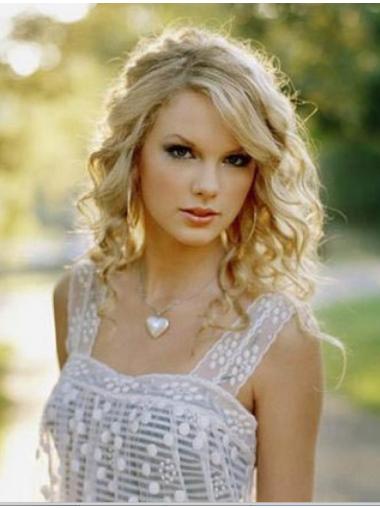 Blonde Curly 18 Inches Discount Taylor Swift Celebrity Curly Wigs