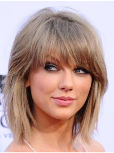 Blonde Straight 12 Inches Sassy Taylor Swift Celebrity Wigs For Sale