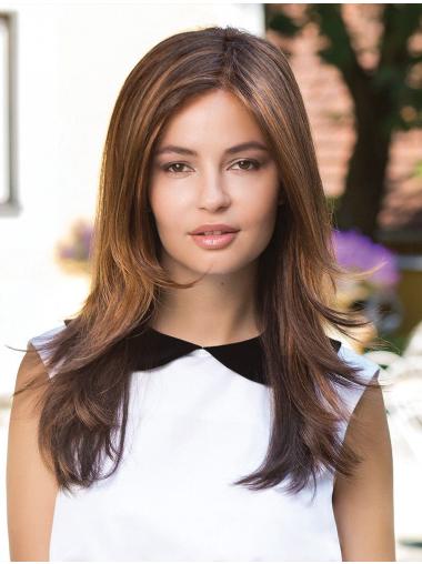 100% Hand-Tied Straight Long Synthetic Popular Natural Lace Wig