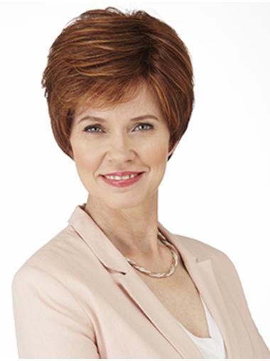 Auburn Boycuts Straight 4 Inches Amazing Short Wigs