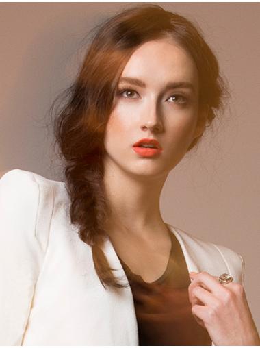 Black Long 16 Inches Comfortable Lace Fromt Wigs For Small Heads