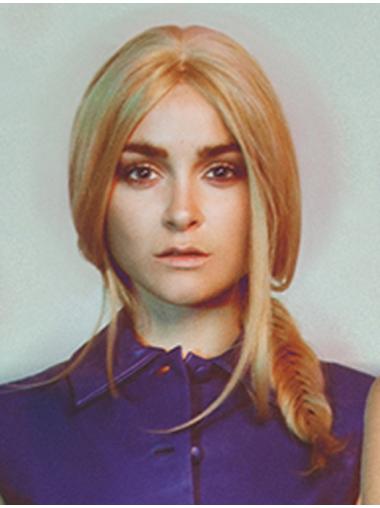 Long 16 Inches Soft Blonde Lacefront Wigs