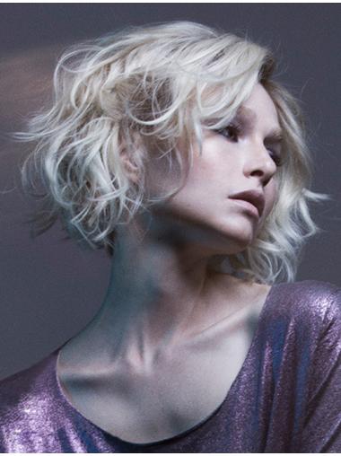 Blonde Chin Length Synthetic Convenient Good Quality Lace Wigs