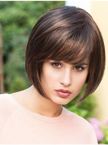 Bobs Chin Length Good Monofilament Wig Black