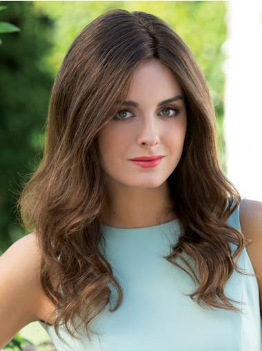 100% Hand-Tied Long Brown Human Hair Wig