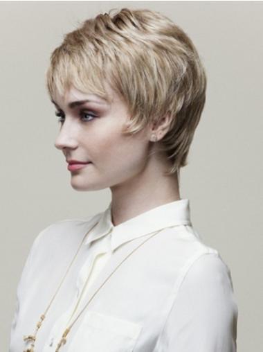 Blonde Trendy Best Natural Hair Short Wigs