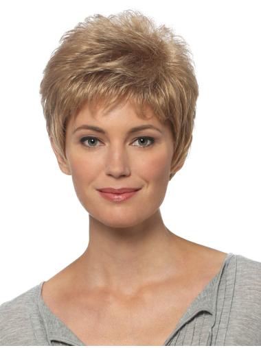 Boycuts Straight Popular Short Capless Synthetic Wigs