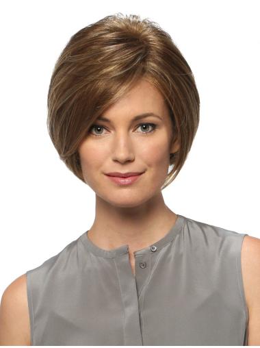 Blonde Straight Beautiful Bob Hairstyle Lace Wigs