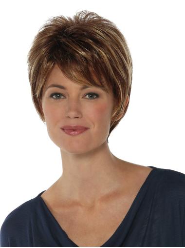 Brown Boycuts Natural Short Wigs