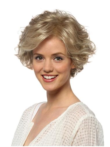Blonde Layered 10 Inches High Quality Colored Lace Front Wig