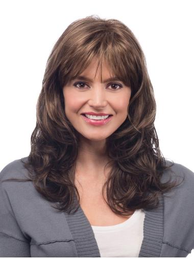 Wavy Synthetic Trendy Long Brown Wig