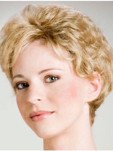 Gorgeous Capless Synthetic Curly Blonde Short Length Classic Wigs