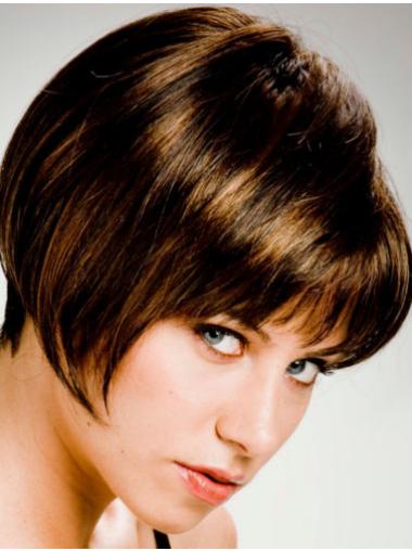 Fabulous Synthetic Brown Bobs 10 Inches Straight Bob Wig