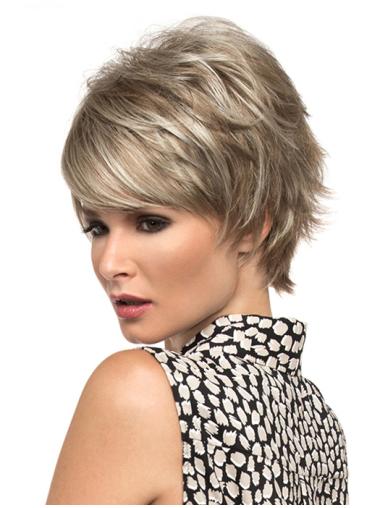 Boycuts Wavy Popular Short Synthetic Capless Wigs