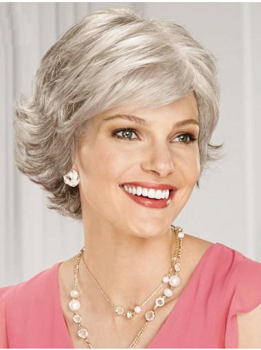 Synthetic Chin Length Wavy Best Wigs For Grey Hair