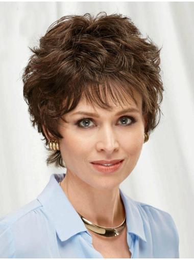 Layered Synthetic High Quality Synthetic Monofilament Wigs Short