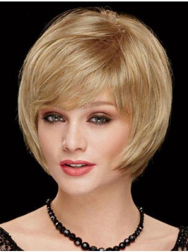 Chin Length Bobs Medium Length Blonde Wig