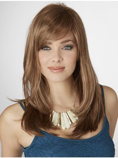 Cheapest Long With Bangs Capless Synthetic Wigs