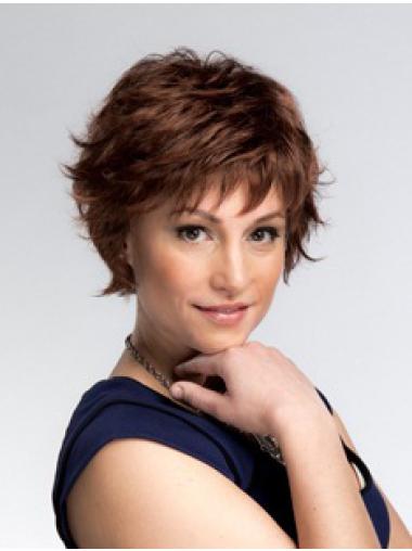 Natural Short Layered Capless Short Wavy Hair Wigs Black Women