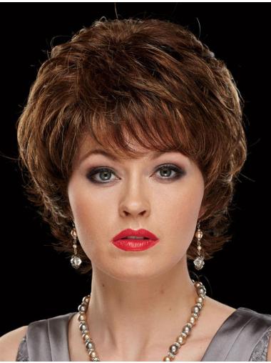Fabulous Chin Length With Bangs Capless Synthetic Wigs