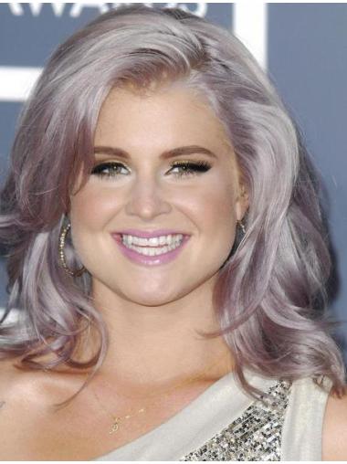 Comfortable Synthetic Lace Front Wavy Long Hair Grey Wigs