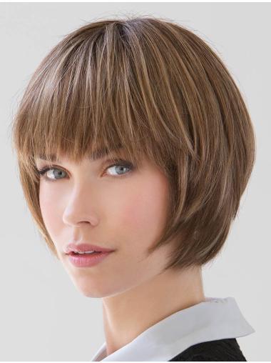 Cheapest Synthetic Straight Medium Blonde Bobs Wigs