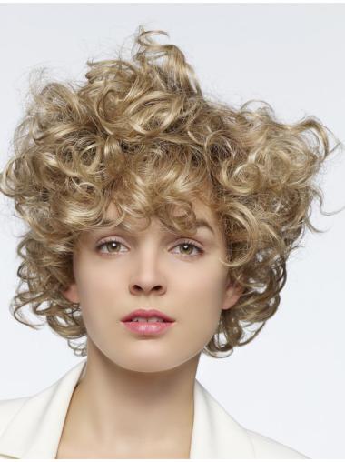 Lace Front Blonde With Bangs Sassy Human Hair Curly