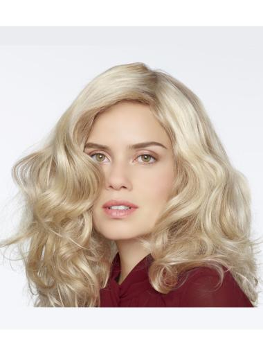 Blonde Curly Long Fashion Lace Wigs With Realistic Hairlines