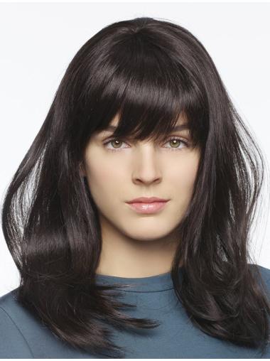 Black With Bangs 14 Inches Modern Best Place Buy Wigs