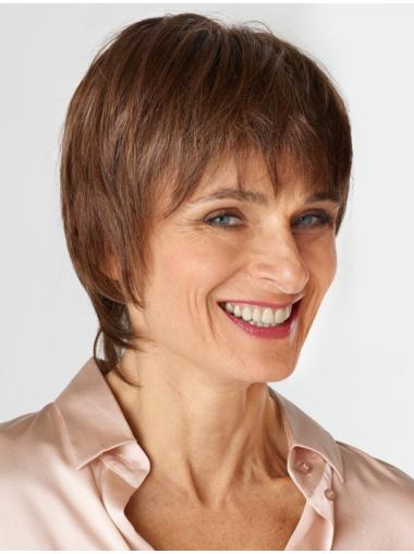 Auburn Shoulder Length Gorgeous Discount Monofilament Wigs