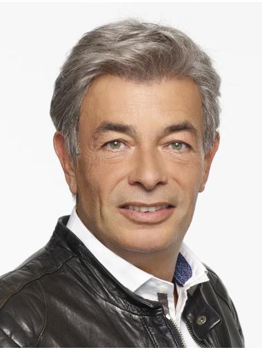 4 Inches Synthetic Straight Grey Mens Wigs Cheap
