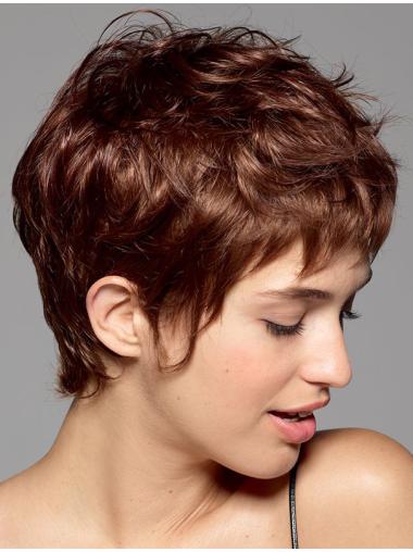 Red Cheap Short Capless Synthetic Wigs