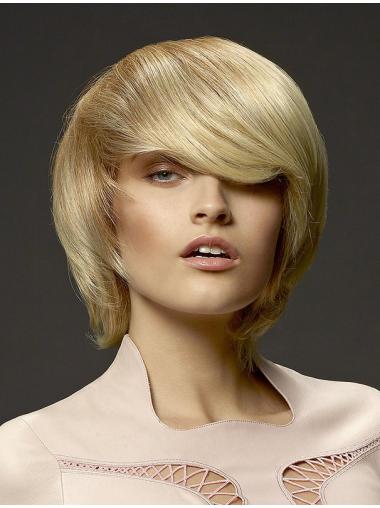 100% Hand-Tied Blonde Short Synthetic Perfect Natural Lace Wig