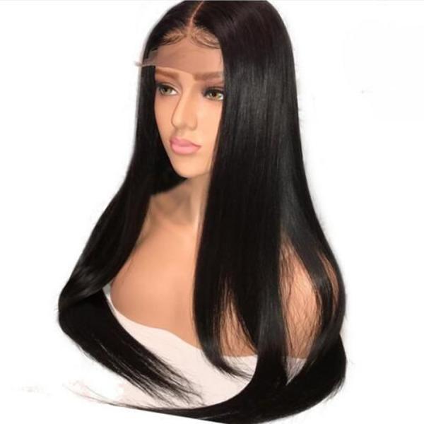 250% Density Pre Plucked With Baby Hair Straight Brazilian Lace Front Human Hair Wigs